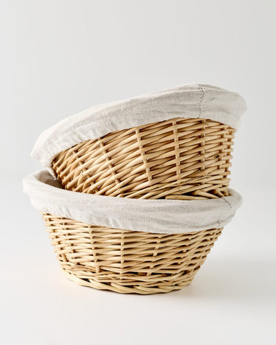 Handmade Round Wicker Proofing Basket - SIMPEL - sourdough & coffee