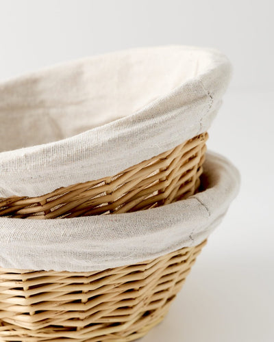 Handmade Round Wicker Proofing Basket - SIMPEL - sourdough & coffee
