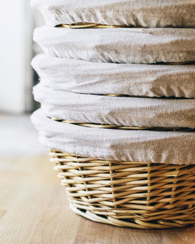 Handmade Round Wicker Proofing Basket - SIMPEL - sourdough & coffee