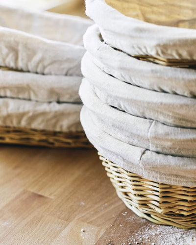 Handmade Round Wicker Proofing Basket - SIMPEL - sourdough & coffee